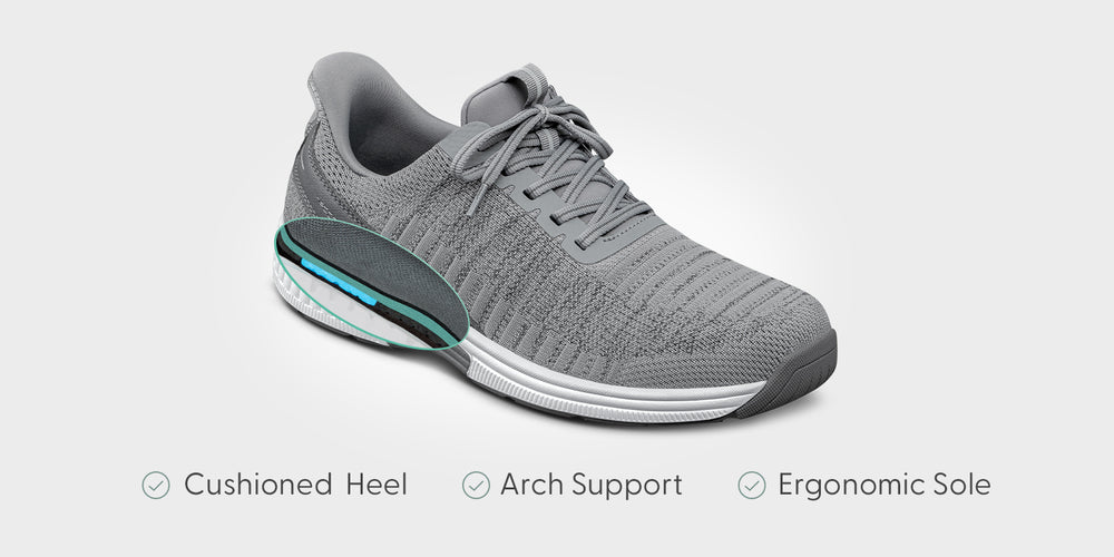 Stability shoes displayed in side profile against neutral background